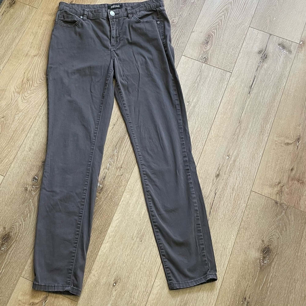 BUFFALO David Bitton Women’s Gray Casual Pants Stretch Skinny Khakis Size 28
